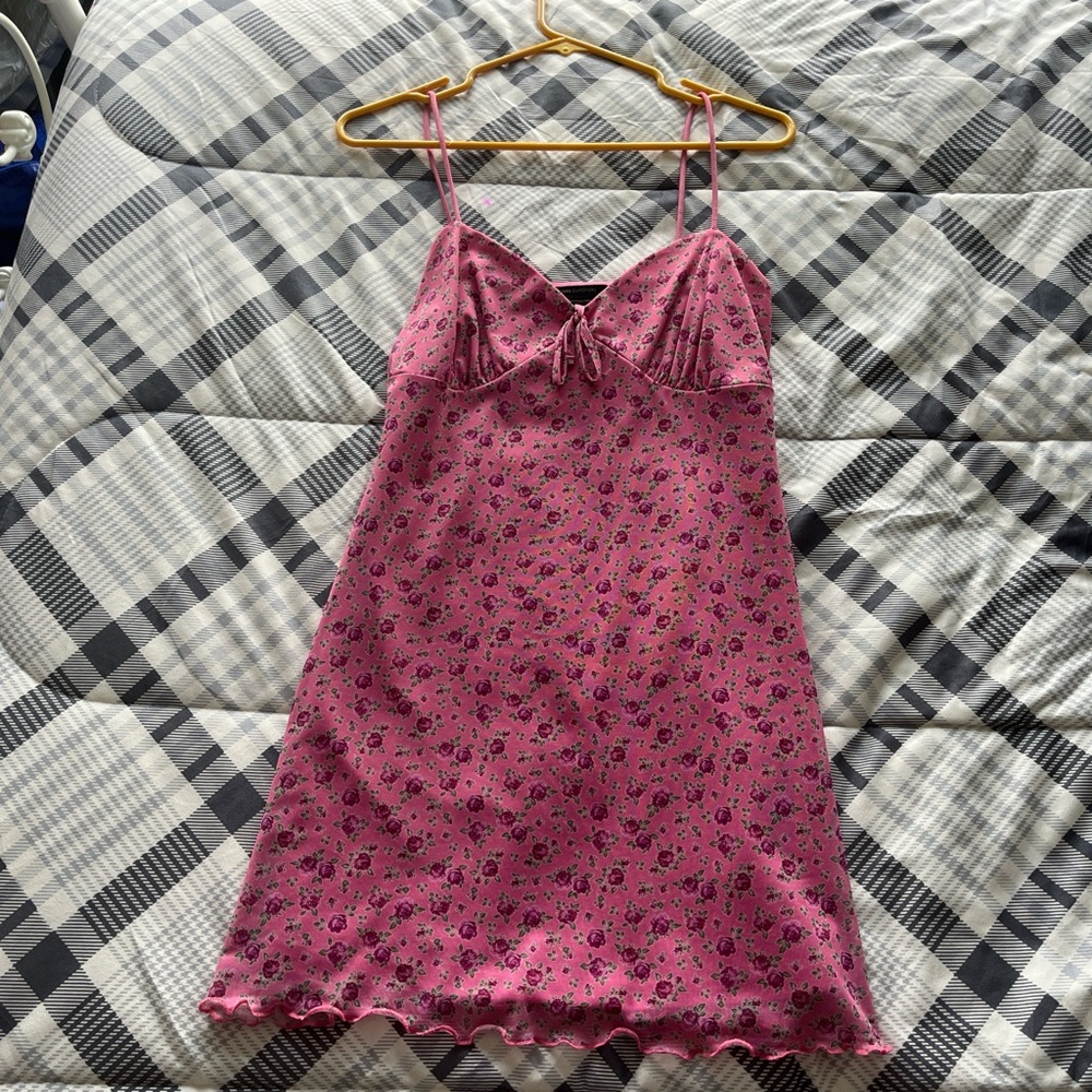 Floral Pink slip dress